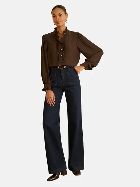 love & roses Blúzka 'Love & Roses'  čokoládová