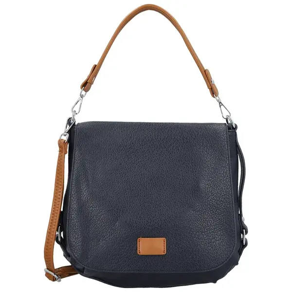 Trendy dámská koženková crossbody kabelka Naiara, tmavě modrá