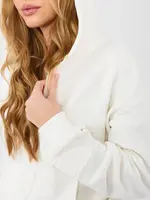 Dámska mikina s kapucňou ecru