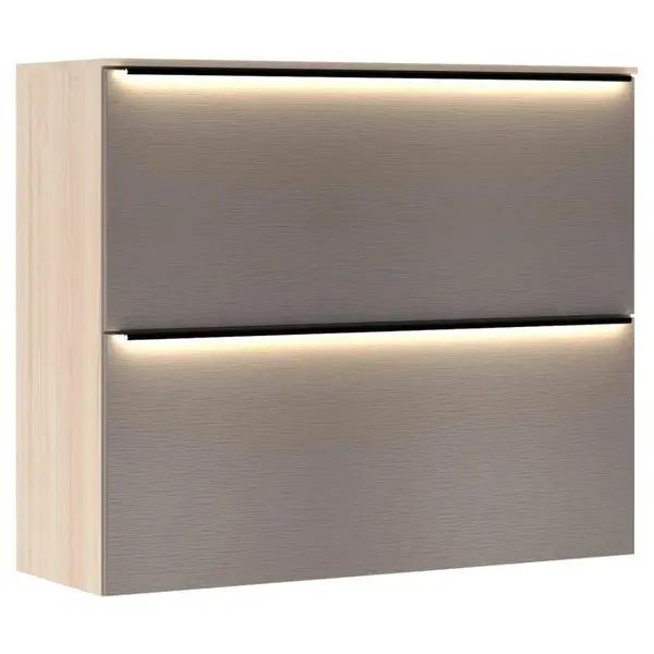 Voleo BOTNÍK, šedá, barvy dubu, 100/85/37 cm