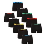 10PACK pánske boxerky čierne (10NBC1) L