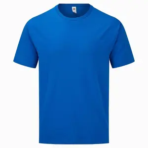 Men's Blue T-Shirt Iconic Classic Fruit Of The Loom