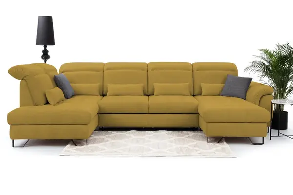 Sedací souprava Giovani do U - látka Wind Provedení: Pravá U, Nožičky: Nožičky kovové - chrom, látka: Wind 48