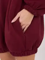 Bordová mikina s kapucí