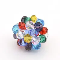 Transparent Glass Crystal Beaded Round Beads
