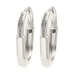 Brass with Cubic Zirconia Hoop Earrings