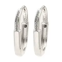 Brass with Cubic Zirconia Hoop Earrings