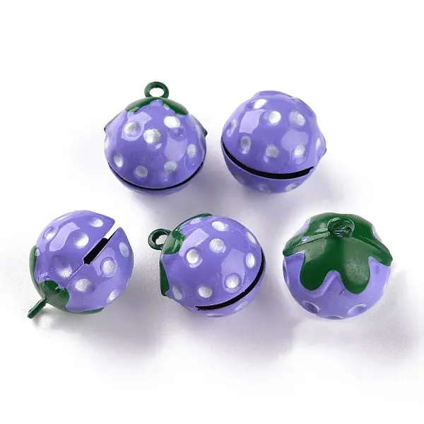 Baking Painted Brass Bell Pendants