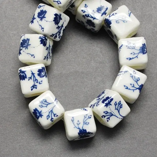 Handmade Printed Porcelain Beads