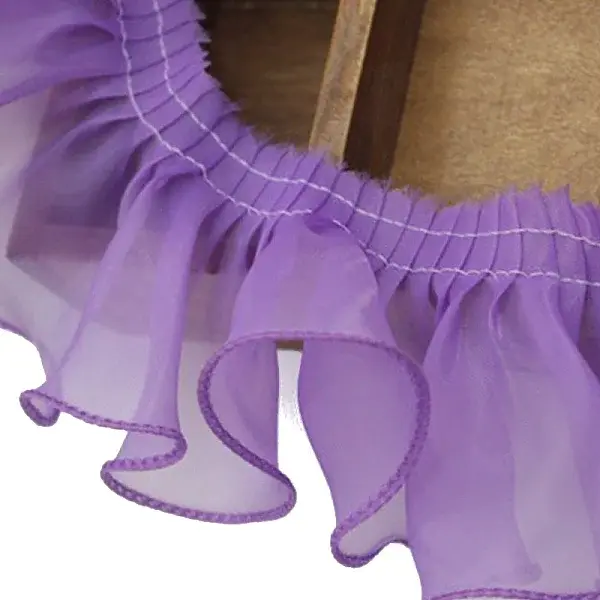 Polyester Lace Ribbons Pleated Garment Accessory