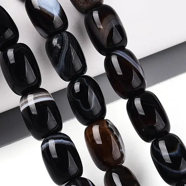 Dyed Natural Banded Agate Beads Strands