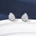 Brass Micro Pave Clear Cubic Zirconia Stud Earrings