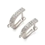925 Sterling Silver Cubic Zirconia Leverback Earring Findings
