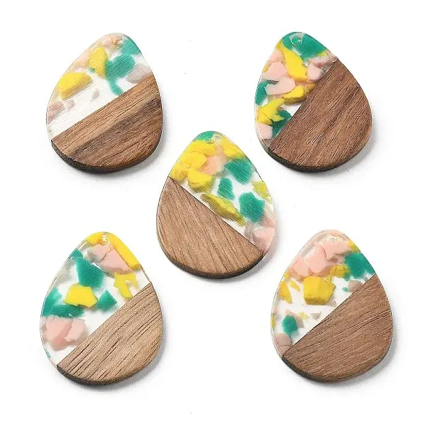 Resin and Walnut Pendants