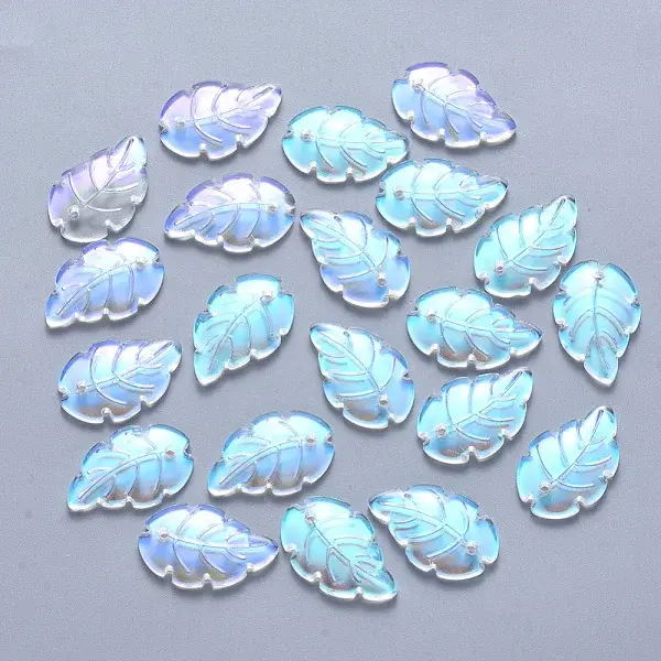 Transparent Spray Painted Glass Pendants