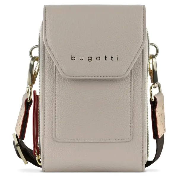 Dámská kožená kabelka na telefon a doklady Bugatti Aldea - béžová