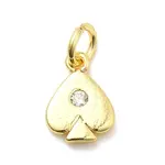 Brass Micro Pave Cubic Zirconia Charms