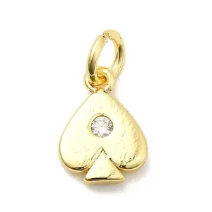 Brass Micro Pave Cubic Zirconia Charms