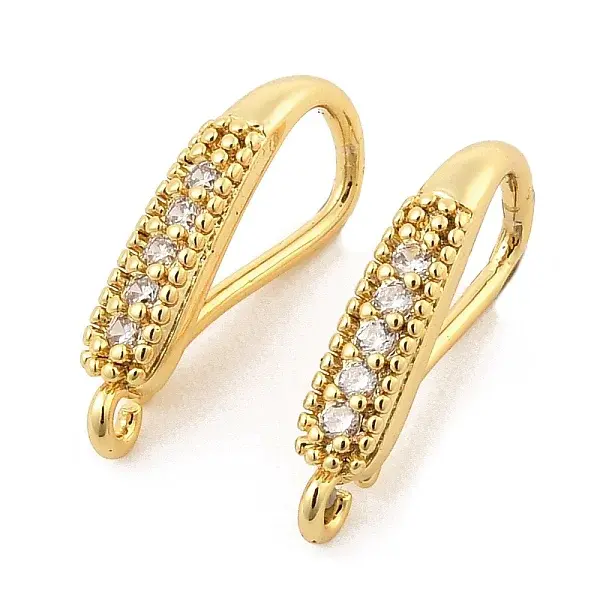 Brass with Cubic Zirconia Earring Hooks