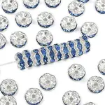 Brass Rhinestone Spacer Beads