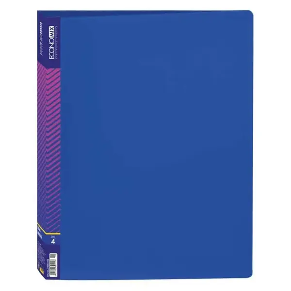 Kroužkový pořadač se 4 kroužky, pro A4 modrý