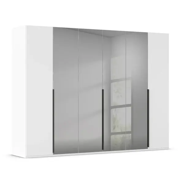 Rauch Möbel ŠATNÍ SKŘÍŇ S OTOČNÝMI DVEŘMI, šedá, bílá, 301/223/61 cm