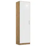 Rauch Möbel ŠATNÍ SKŘÍŇ S OTOČNÝMI DVEŘMI, dub artisan, vysoce lesklá bílá, 47/210/54 cm