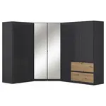 Rauch Möbel ROHOVÁ ŠATNÍ SKŘÍŇ, šedá, dub artisan, 208/197/253 cm