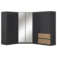 Rauch Möbel ROHOVÁ ŠATNÍ SKŘÍŇ, šedá, dub artisan, 208/197/253 cm