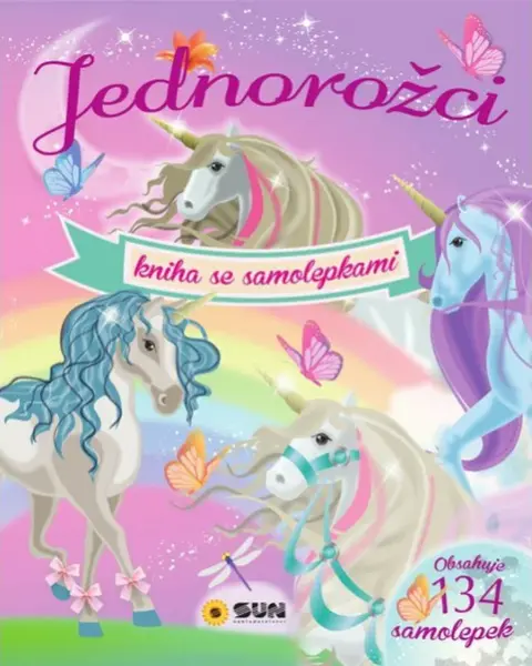 Jednorožci - kniha se 134 samolepkami