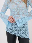 Čipkovaná blúzka svetlomodrá