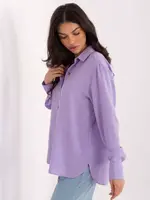 Dámská jednobarevná košile světle fialová