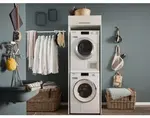 Skříň na pračku a sušičku Mr. Sauber, bílá