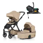 PETITE&MARS Kočárek kombinovaný ICON 2v1 Mocha Beige LITE RWS + Core Pro i-Size Black Grey +