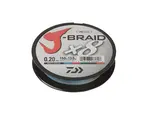 Daiwa splétaná šňůra j-braid x8 multicolor 150 m - 0,22 mm 17 kg