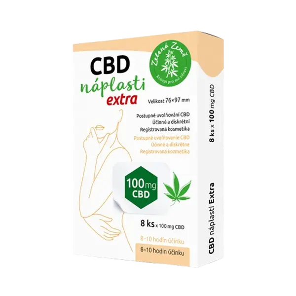 ZELENÁ ZEMĚ CBD náplasti Extra velké 8 ks