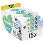 PAMPERS Dětské vlhčení uborusky, Harmonie Aqua 720 ks
