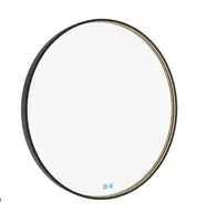 Nimco Zrcadla - Zrcadlo s LED osvětlením, průměr 80 cm, dotykový senzor, černá ZPC 31002RVX-90