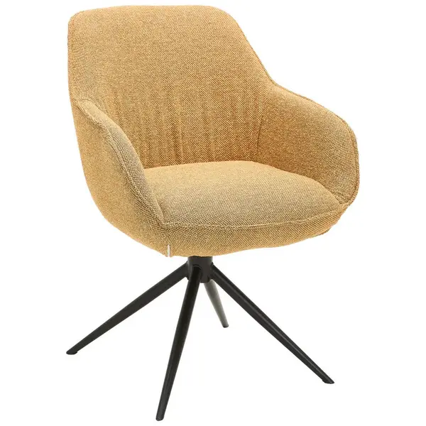 Novel ŽIDLE S PODRUČKAMI, železo, vzhled lnu, oranžová