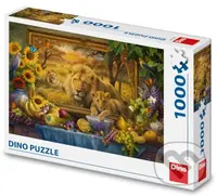 Puzzle Z obrazu Lvi - puzzle z kategorie Umělecké