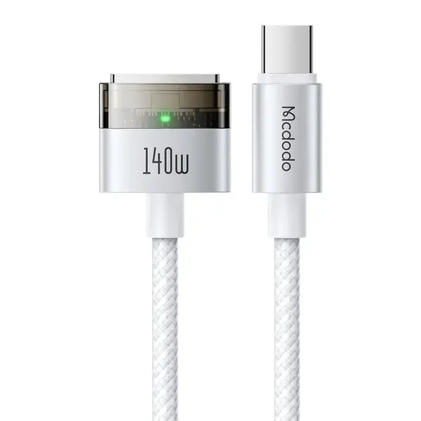 Mcdodo Magnetický kabel (CA-2070) USB-C - MagSafe 3, 140W, LED indikátor, 2 m, bílý