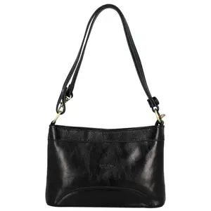 Dámská kožená kabelka na rameno černá - Delami Vera Pelle Kilveri