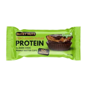 NUTRY NUTS Proteinové košíčky - hořká čokoláda s arašídovým máslem 2 x 21 g
