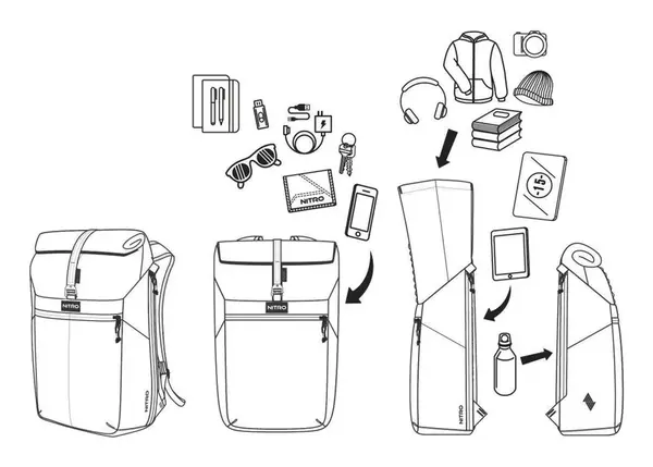 Batoh na notebook Nitro Cosmo Woodrose