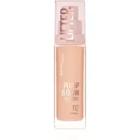 MAYBELLINE NEW YORK Lifter Plump & Glow rozjasňující make-up pro přirozený vzhled odstín 112 30 ml