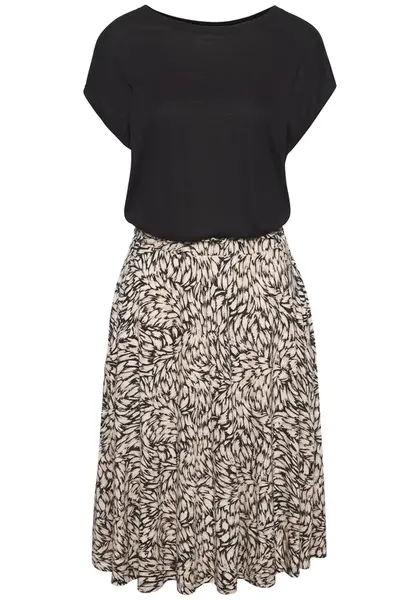 BUFFALO Šaty  béžová / svetlobéžová / čierna