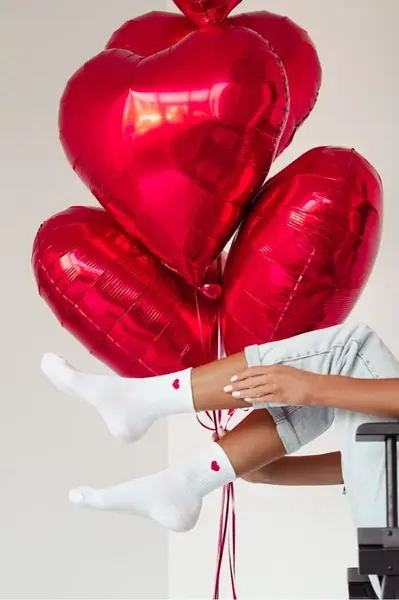 Milena Dámské Ponožky Malá Srdíčka Bílé