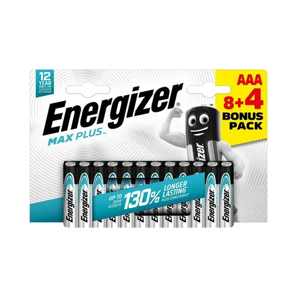 Energizer Max Plus AAA mikrotužková baterie 8+4 ks