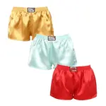 3PACK dámske trenky klasická guma saténové viacfarebné (3L06352) XL