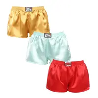 3PACK dámske trenky klasická guma saténové viacfarebné (3L06352) XL